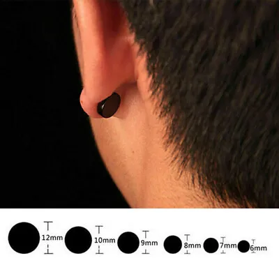 Magnetic Stud Earrings For Men Women Non-Piercing Clip On Fake Ear Plugs Gauges • $3.99