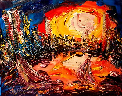 SUN CITY EXPRESSIONIST Abstract Modern    By  Mark Kazav  LNJIYTY  • $47.50