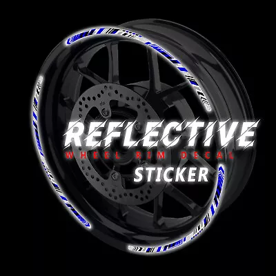 SH15 BLUE 17  Reflective Rim Wheel Sticker For Yamaha FZ09 MT-09 18-21 20 19 • $41.80