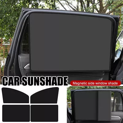 4X Magnetic Car Side Front Rear Window Sun Shade Cover Mesh Shield UV Protection • $23.44