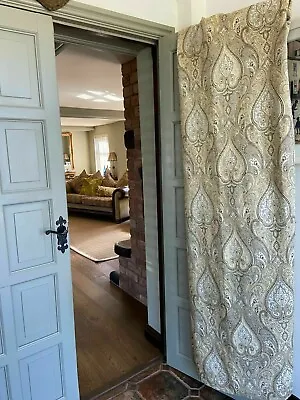 Damask Paisley Liberty Style Beige Gold  1 Door Curtain • £120