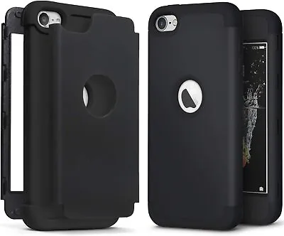 For IPod Touch 5th 6th & 7th Gen - Black Hard Hybrid Nonslip Armor Impact Case • $8.93