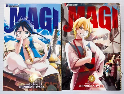 Viz Media Shonen Sunday Magi The Labyrinth Of Magic Volumes 1 & 2 English! • $19