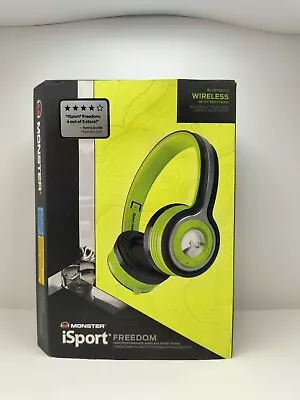 MONSTER ISport® Freedom Wireless Bluetooth On-Ear Neon Green Audio Headphones. • $79.99