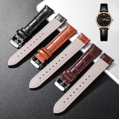 £2.99 • Buy Universal Genuine Leather Watch Strap Replacement Wrist Band 18mm 20mm 22mm