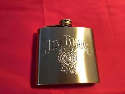 $15 • Buy Jim Beam Stainless Steel Hip Flask 5oz Bourbon Barware