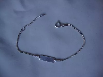 Vintage Baby/child's Identity Bracelet 6.5  Sterling Silver Stamped Italy 925 • $14.99