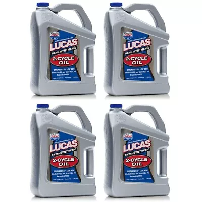 Lucas Oil 10115 Semi-synthetic 2-cycle Oil Smokeless Low Ash 1 Gallon - 4 Pack • $119.99