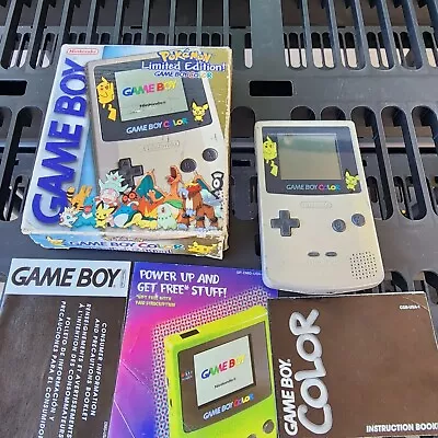 Limited Edition Pokemon Silver & Gold Gameboy Color CIB  • $725