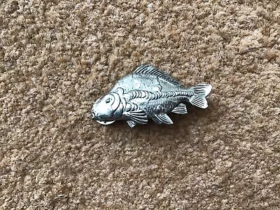 Mirror Carp Fish Fishing Pewter Pin Badge Brooch • £4.50