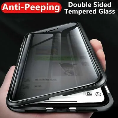 Privacy Anti Spy Magnetic 360 Protective Case For IPhone 15 14 Pro MAX 13 12 11 • $5.39