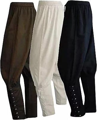 Men's Ankle Banded Pants Medieval Viking Navigator Pirate Costume Trousers Renai • $67.65