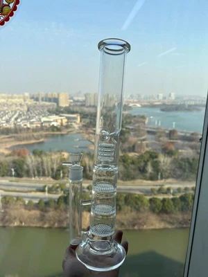 $45.99 • Buy 16  Large Heavy Tree Perc Glass Bong Quality Tobacco Smoking Water Pipe Hookah