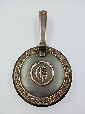 Vintage L.E. Mason Boston Silent Butler ~ Copper Gild Ash Container Monogrammed • $12.99