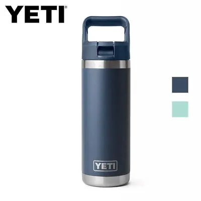 YETI Rambler 18oz Straw Bottle With Colour-Matched Straw Cap -  ALL COLOURS • £29.95