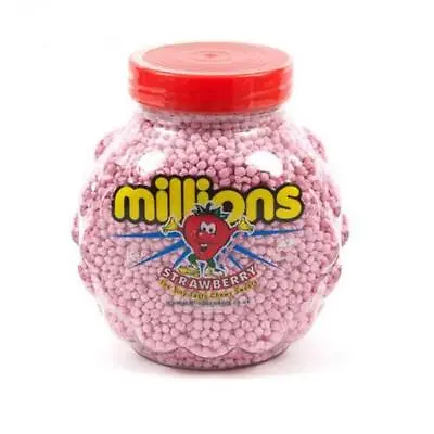 Strawberry Millions 2.2kg Jar - Pink Retro Sweets Cake Decorations Chewy • £36.86