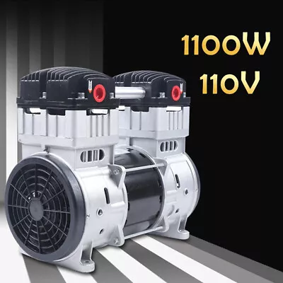 $231.84 • Buy Oilless Diaphragm Silent Air Compressor Vacuum Pump 7CFM Oil Free Piston Pump US