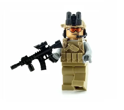 Tan Army Soldier Value Minifig Made W/ Real LEGO® Minifigure • $15.40