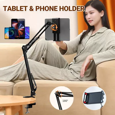 Long Arm Tablet Stand  Lazy Bed Phone Holder Desk Mount For IPad IPhone Samsung • $16.88