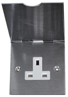 £6.95 • Buy Pro Elec 13A Single Floor Socket, Stainless Steel PELB1695 Spring Loaded PL11224