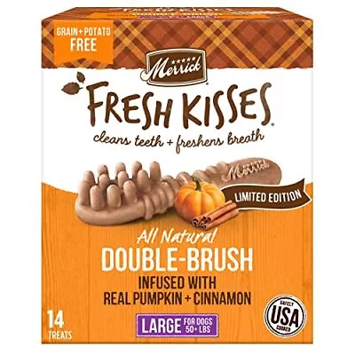 Merrick Fresh Kisses Oral Care Dental Dog Treats For Large Dogs Over 50 Lbs • $38.99