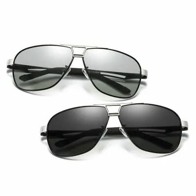 Men Polarized Transition Photochromic Sunglasses Driving Pilot Shades Glasses UV • $16.64