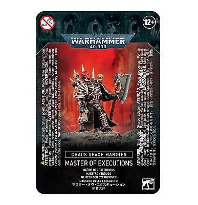 Warhammer 40k Chaos Space Marines: Master Of Executions • NIB 43-44 Black Legion • $48.42