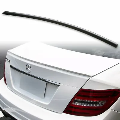 For Mercedes Benz W204 C-Class Sedan Trunk Lip Fyralip Spoiler Unpainted Black • $61.56