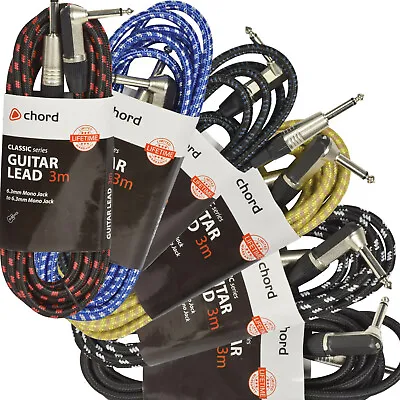 £8.42 • Buy Right Angle Guitar Amp Lead Cable 6.35mm Mono Jack Plug 6.3mm Keyboard 1/4 3m