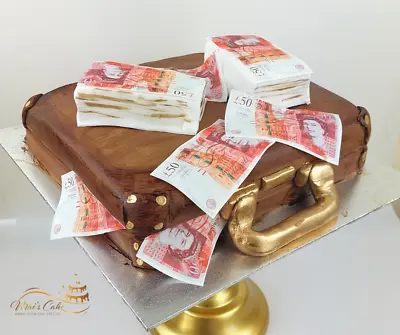 Edible Money £5 / £10 /£20/ £50 /$100 A4 Pound Notes Cupcake Cake Bun Topper • £5.99