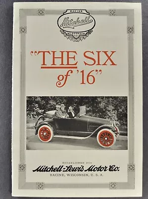 1916 Mitchell Six Catalog Brochure Touring Car Roadster Excellent Original 16 • $107.96