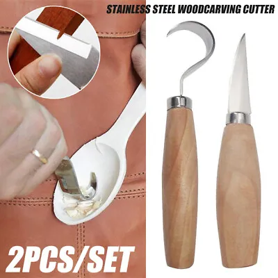 £8.93 • Buy Spoon Carving Cutter Set Crooked Woodcarving Cutter Tool Hooked Whittling UK