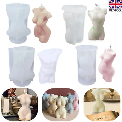 £5.40 • Buy 3D Silicone Human Body Candle Moulds Perfume DIY Making Wax Mould Soap Mold