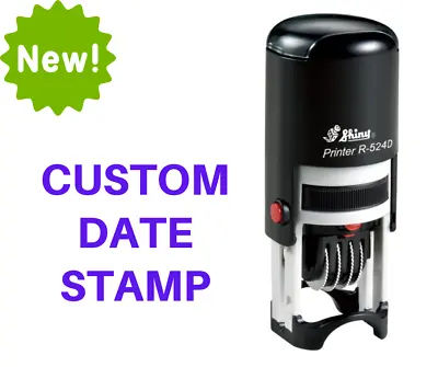$31.39 • Buy Personalised Self-inking Date Stamps - Custom Logo Stamps