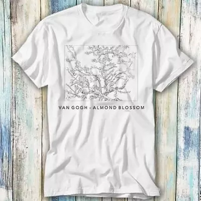 Van Gogh Almond Blossom One Line Abstract Art T Shirt Meme Gift Top Tee 1377 • £6.35