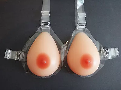 ✿ New D Cup Silicone Breast BRA Forms MASTECTOMY Enhancer Removable Straps Nude • $52.80