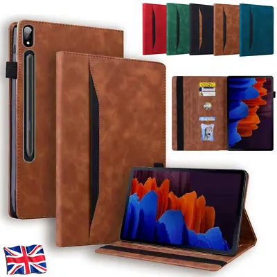 For Samsung Galaxy Tab A A7 A8 A9 S7 S8 S9 Ultra Plus FE Tablet Stand Case Cover • £11.99