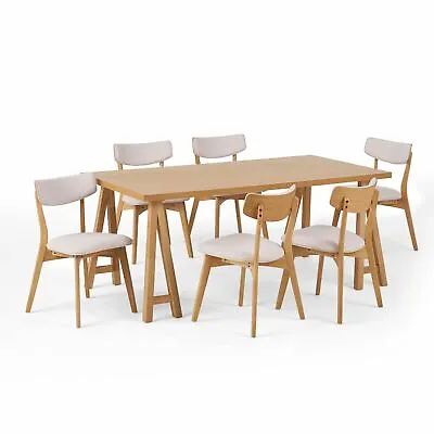 Turat Mid-Century Modern 7 Piece Dining Set With A-Frame Table • $775.28