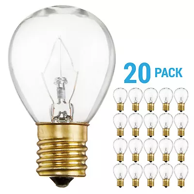 20 Pack 40S11/N 40W 120V S11N Intermediate E17 Base Clear Light Bulbs 2700K Warm • $19