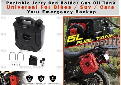 5L  Portable Jerry Can Holder Oil Tank  Fit For Universal For Bikes/SUV/ Cars  • $65.26