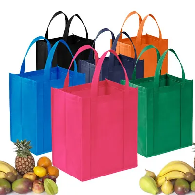 £4.52 • Buy Non Woven Tote Bags Large Tote Bags Reusable Shopping Bags Travel Storage Bag