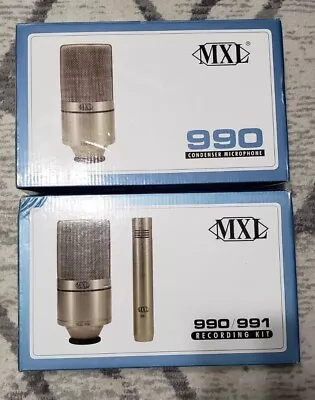 MXL 990/991  Condenser Microphones  W Cases And Shock Mount Phantom Powered • $79.99