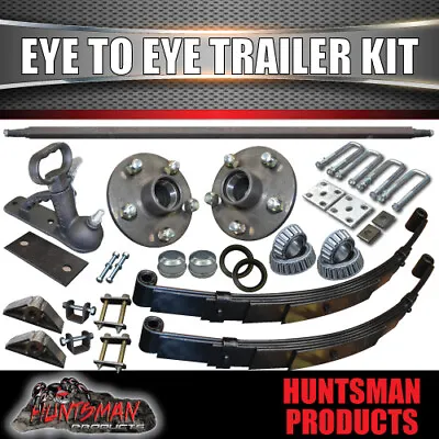 $323 • Buy DIY Eye To Eye Single Axle Trailer Suspension Kit 1000Kg Rated 60 -79  Axles