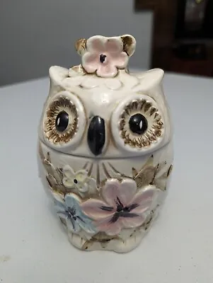 Vintage Napco Floral Owl Cookie Jar Or Canister Very Rare HTF C-7807 • $32