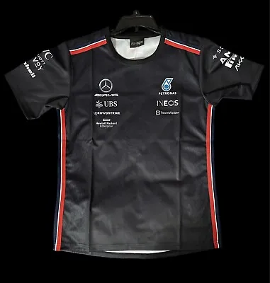 Mercedes AMG Petronas F1 2023 Team T-Shirt Black Slim Fit Size 2XL • $64.99