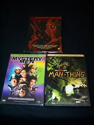 Comic Book Triple Feature Used DVDs Mystery Men Man-Thing Hellboy: Directors C • $12