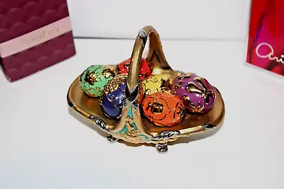 Franklin Mint House Of Faberge  Autum Egg Basket  With 6  Faberge  Eggs • $22.50
