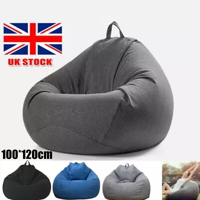 Large Bean Bag Cover Chair Teens Kids Couch Sofa Covers Lazy Lounger Garden UK • £11.99