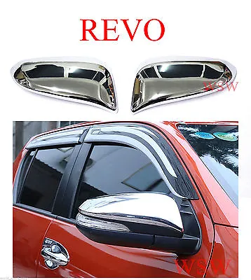 Chrome Side Door Mirror Covers For Toyota Hilux Revo Sr5 M70 Fortuner 2015-2017 • $92.40