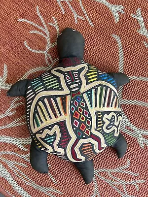 Turtle Mola Pillow Handcrafted  • $45